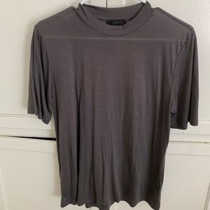 J Crew Gray Mock Turtleneck Short Sleeve